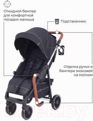 Детская прогулочная коляска MOWbaby Ride / RA088 (Silver Black)