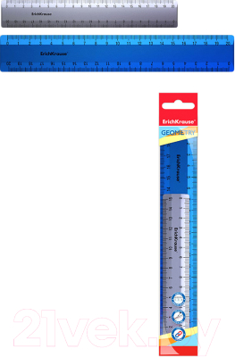 Изображение товара Набор для черчения Erich Krause Ice Metallic / 55533 (серебристый/синий)