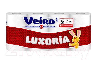 Туалетная бумага Veiro Luxoria 3х слойная (8рул)