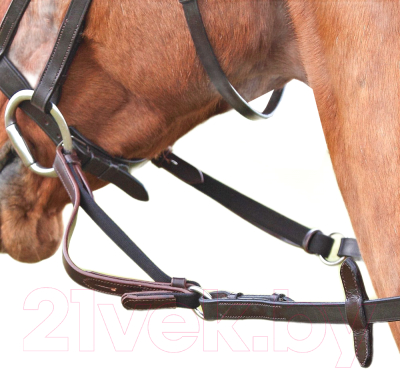 Повод для лошади Shires Flexi-Rein COB/FULL / 3264/HAVANA (коричневый)