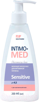 Гель для интимной гигиены Elfa Pharm Intimo+ Med Sensitive (200мл)