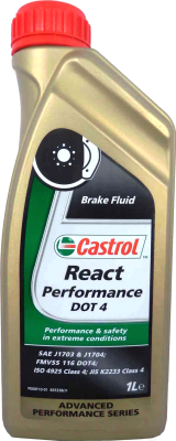 Тормозная жидкость Castrol DOT 4 React Performance / 157F8B (1л)