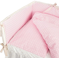 Бортик в кроватку Martoo Comfy 6 / CM6-1-PN (розовый/бежевый) - 