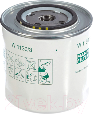 Масляный фильтр Mann-Filter W1130/3