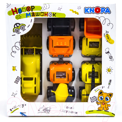 Набор игрушечных автомобилей Knopa Вжух на стройке / 86264
