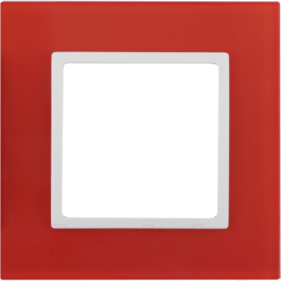 Рамка для выключателя ЭРА Elegance 14-5101-23 / Б0034478 (красный/белый)