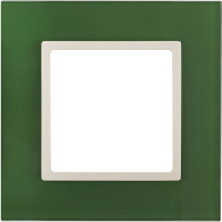 Рамка для выключателя ЭРА Elegance 14-5101-27 / Б0034481 (зеленый/слоновая кость) - 