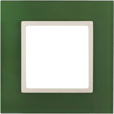 Рамка для выключателя ЭРА Elegance 14-5101-27 / Б0034481 (зеленый/слоновая кость)