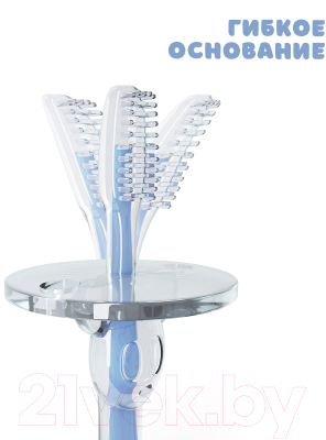 Зубная щетка для новорожденных Kunder Прорезыватель силиконовый, массажер для десен / 10473 (синий)