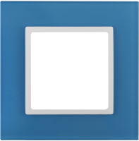 Рамка для выключателя ЭРА Elegance 14-5101-28 / Б0034482 (голубой/белый) - 