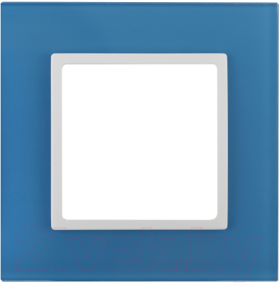 Рамка для выключателя ЭРА Elegance 14-5101-28 / Б0034482 (голубой/белый)