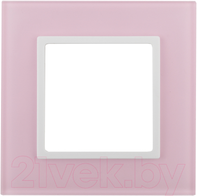 Рамка для выключателя ЭРА Elegance 14-5101-30 / Б0034484 (розовый/белый)