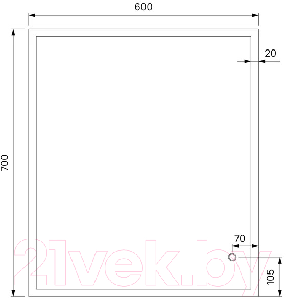 Зеркало Iddis Brick BRI6000i98