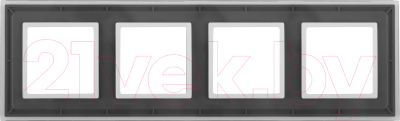 Рамка для выключателя ЭРА Elegance 14-5104-00 / Б0034523 (прозрачный/белый)