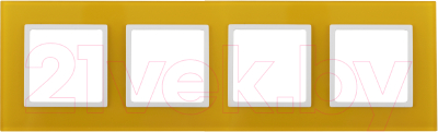 Рамка для выключателя ЭРА Elegance 14-5104-21/ Б0034530 (желтый/белый)
