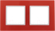 Рамка для выключателя ЭРА Elegance 14-5102-23 / Б0034496 (красный/белый) - 