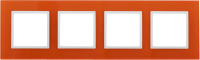 Рамка для выключателя ЭРА Elegance 14-5104-22 / Б0034531 (оранжевый/белый) - 