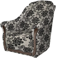 Кресло мягкое Асмана Анна (рогожка вензель коричневый) - 