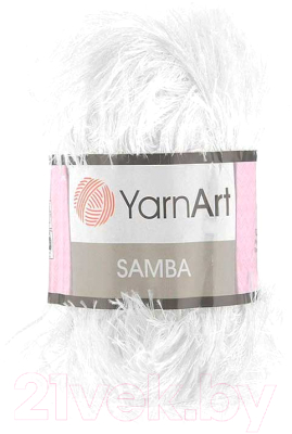 Пряжа для вязания Yarnart Samba 100% полиэстер / 01 (150м, белый)