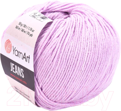 Пряжа для вязания Yarnart Jeans 55% хлопок, 45% акрил / 19 (160м, сиреневый)