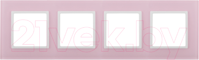 Рамка для выключателя ЭРА Elegance 14-5104-30 / Б0034538 (розовый/белый)