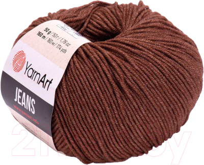 Пряжа для вязания Yarnart Jeans 55% хлопок, 45% акрил / 70 (160м, коричневый)