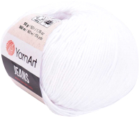 

Пряжа для вязания Yarnart, Jeans 55% хлопок, 45% акрил / 62