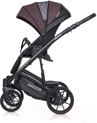 Детская универсальная коляска Riko Basic Pacco 3 в 1 (01/сливовый/черный)
