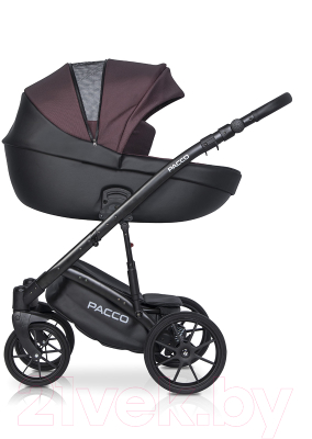 Детская универсальная коляска Riko Basic Pacco 3 в 1 (01/сливовый/черный)