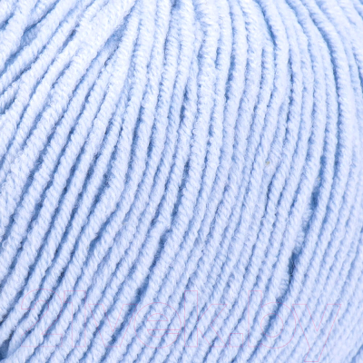 Пряжа для вязания Yarnart Jeans 55% хлопок, 45% акрил / 75 (160м, белый/голубой)