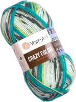 Пряжа для вязания Yarnart Crazy color 25% шерсть, 75% акрил / 166 (260м, принт) - 