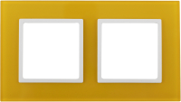 Рамка для выключателя ЭРА Elegance 14-5102-21 / Б0034494 (желтый/белый) - 