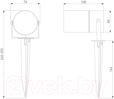 Изображение товара Светильник уличный Elektrostandard Landscape LED 35145/S (черный)