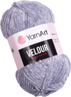 Пряжа для вязания Yarnart Velour 100% микрополиэстер / 867 (170м, светло-серый) - 