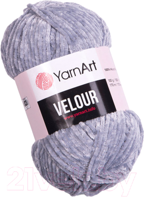 Пряжа для вязания Yarnart Velour 100% микрополиэстер / 867 (170м, светло-серый)