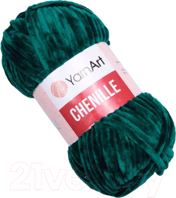 Пряжа для вязания Yarnart Chenille 100% микрополиэстер / 574 (90м, темно-зеленый)