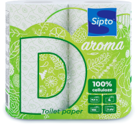 Туалетная бумага Sipto Deco Aroma запах цветы луговые Двухслойная (4рул) - 
