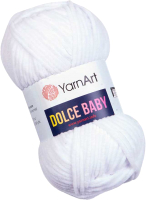 Пряжа для вязания Yarnart Dolce Baby 100% микрополиэстер / 741 (85м, белый) - 
