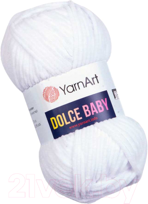 Пряжа для вязания Yarnart Dolce Baby 100% микрополиэстер / 741 (85м, белый)