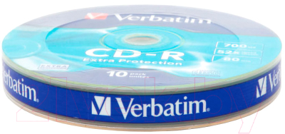 Набор дисков CD-R Verbatim 700мб Extra Protection / 43725 (10шт)