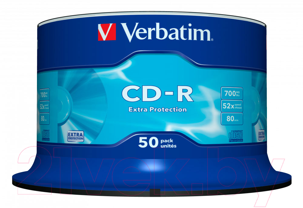 Набор дисков CD-R Verbatim 700мб Datalife / 43351