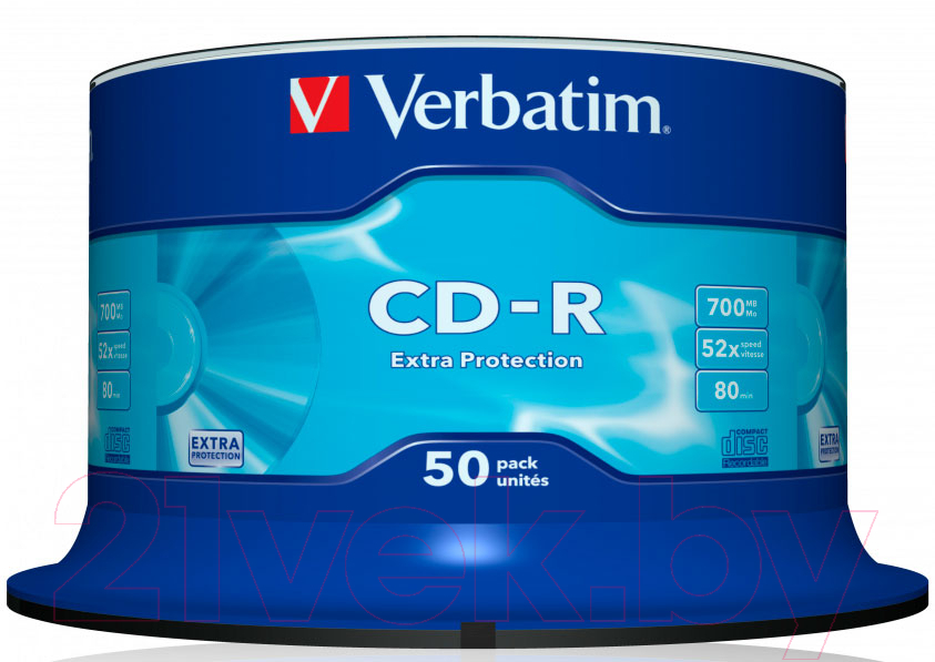 Набор дисков CD-R Verbatim 700мб Datalife / 43351