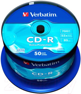 Набор дисков CD-R Verbatim 700мб Datalife / 43351 (50шт)