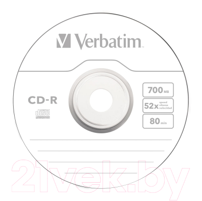 Набор дисков CD-R Verbatim 700мб Extra Protection / 43787 (50шт)