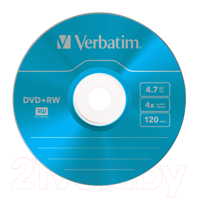Набор дисков DVD+RW Verbatim 4.7Гб Slim / 43297 (5шт)