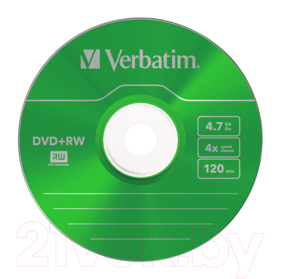 Набор дисков DVD+RW Verbatim 4.7Гб Slim / 43297 (5шт)