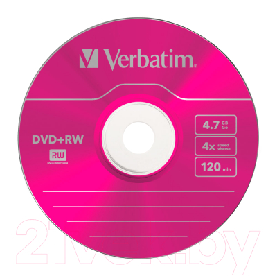 Набор дисков DVD+RW Verbatim 4.7Гб Slim / 43297 (5шт)