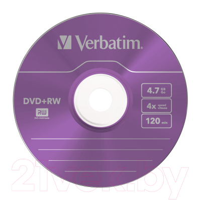 Набор дисков DVD+RW Verbatim 4.7Гб Slim / 43297 (5шт)