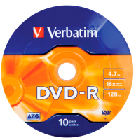 Набор дисков DVD-R Verbatim 4.7Гб / 43729 (10шт) - 
