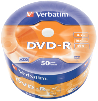 Набор дисков DVD+R Verbatim 4.7Гб AZO Matt Silver / 43788 (50шт) - 